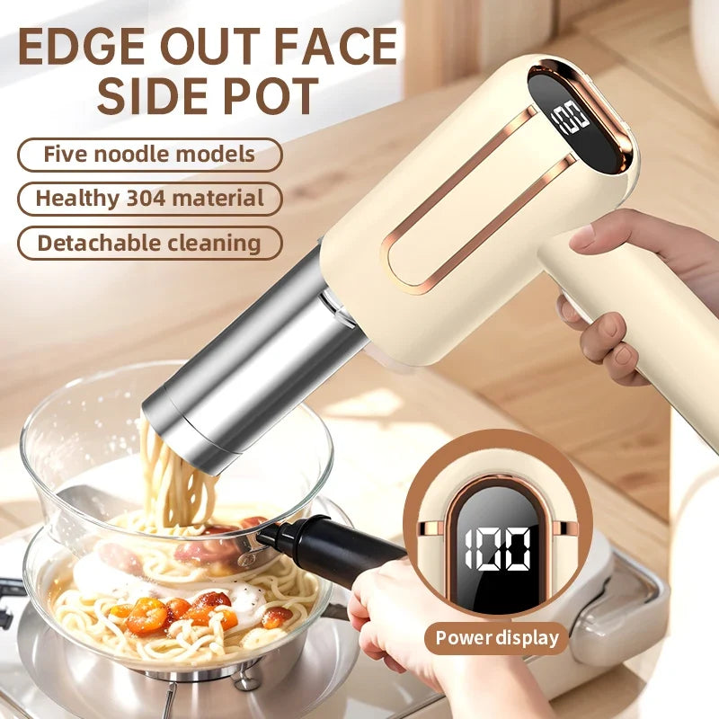 HOMEFISH Cordless Electric Noodle Maker – Portable Noodle Press