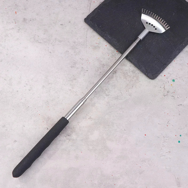 Extendable Back Scratcher – Telescopic Stainless Steel, 15 Rakes