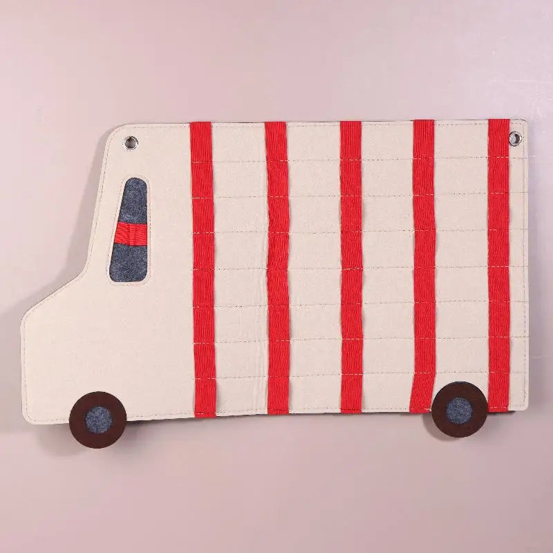 Felt Wall Hanging Toy Storage Bag – Kids Room Car Organizer