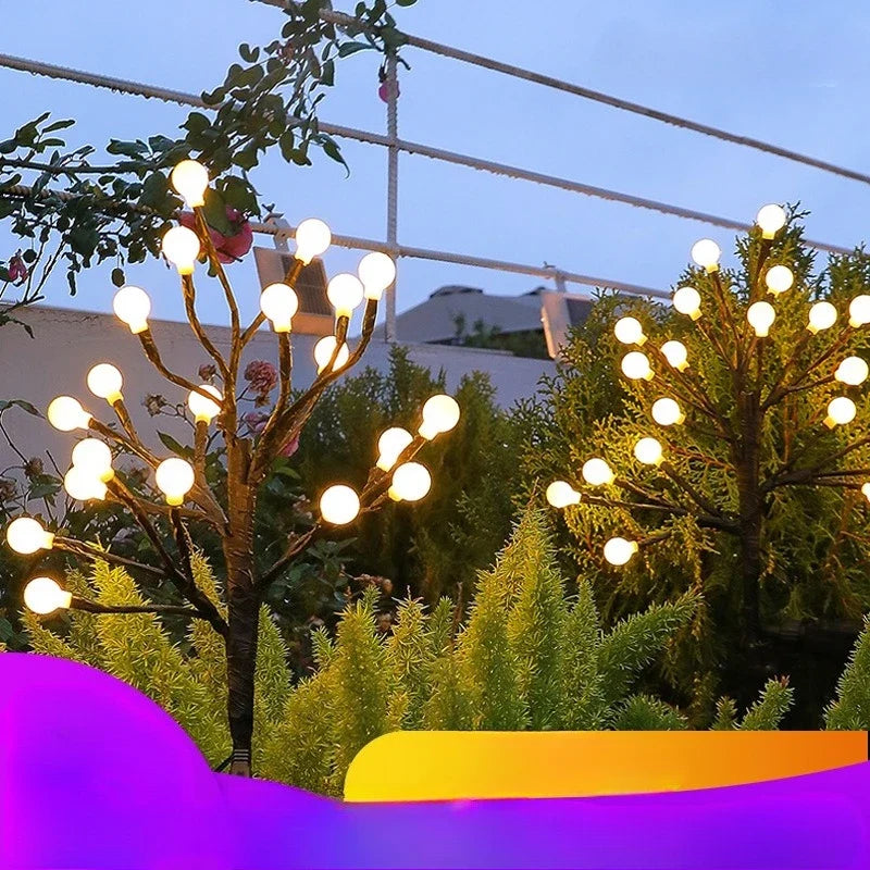 LED Solar Waterproof Round Ball Branch Light Cross-border Bestseller