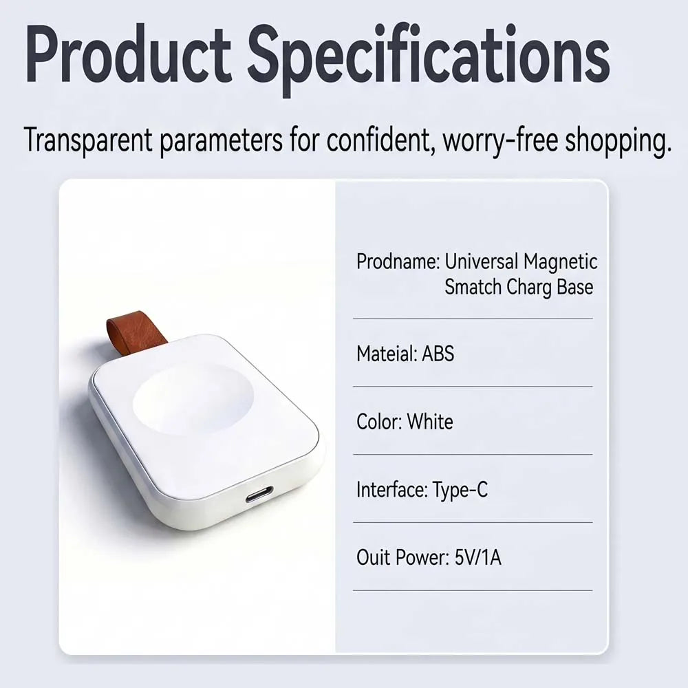 Magnetic Smartwatch Charger Dock – T800Ultra T900Ultra T10Ultra