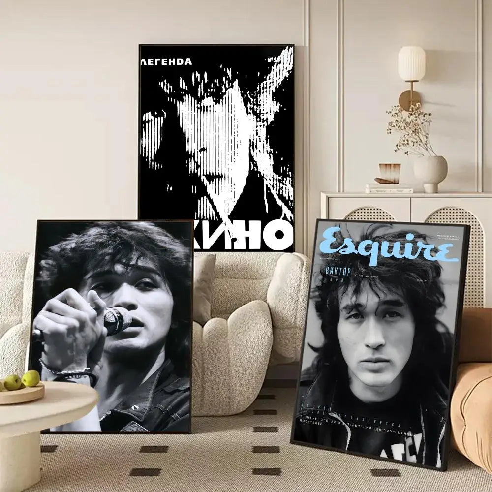 Viktor Tsoi Self-Adhesive Poster Sticker | Modern Wall Art Decor