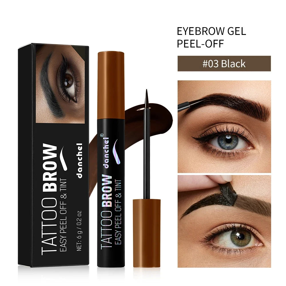 Peel-Off Eyebrow Gel Tint – Waterproof Semi-Permanent Brow Color