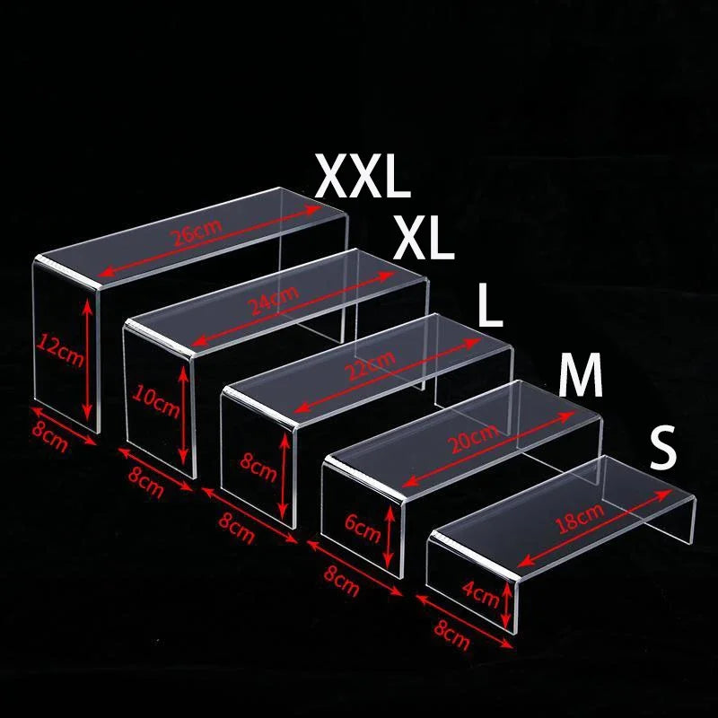 Acrylic U-Shaped Ladder Display Stand Set – 3pc & 5pc