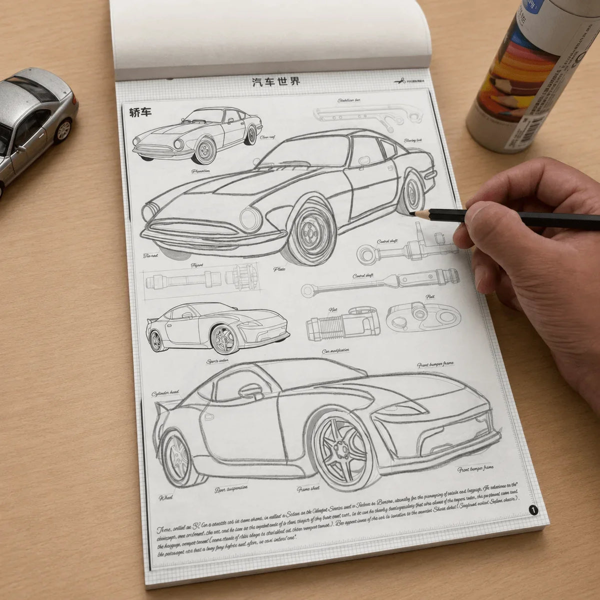 Car Truck Sketch Tracing Book 72 Pages Vehicle Line Drawing Practice