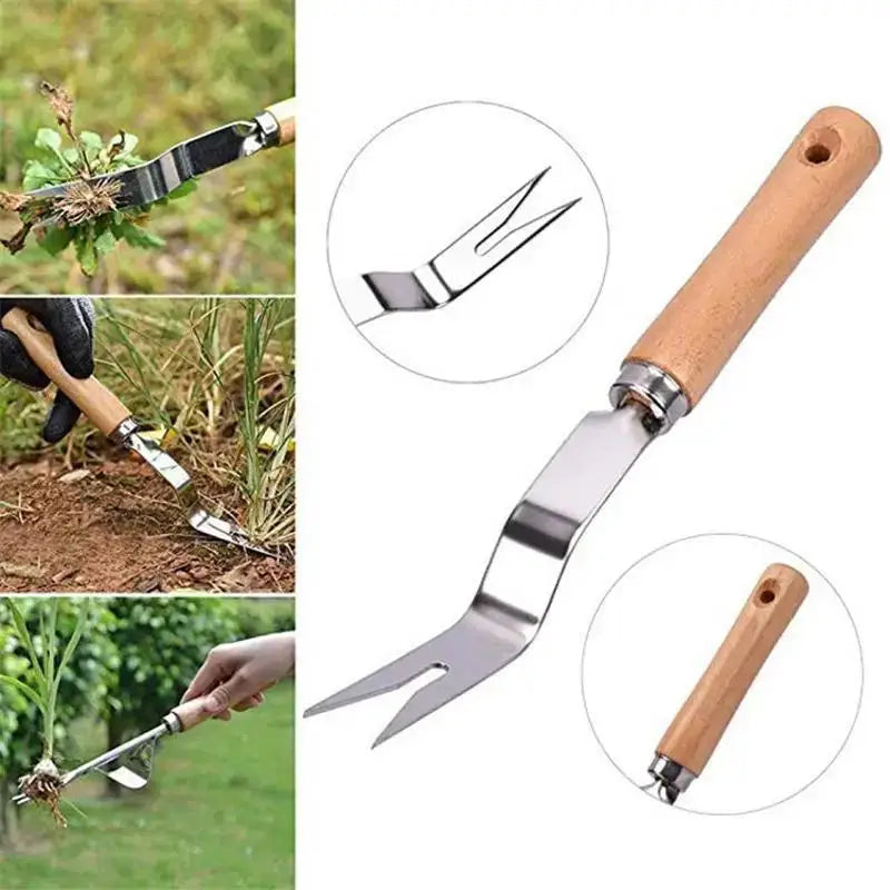 Stainless Steel Garden Weeder & Dandelion Root Remover Tool