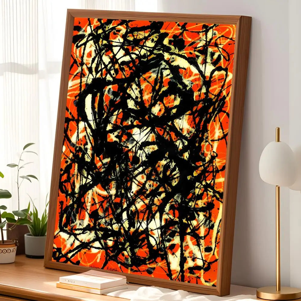 Jackson Pollock HD PVC Wall Art Poster – Self-Stick Decor