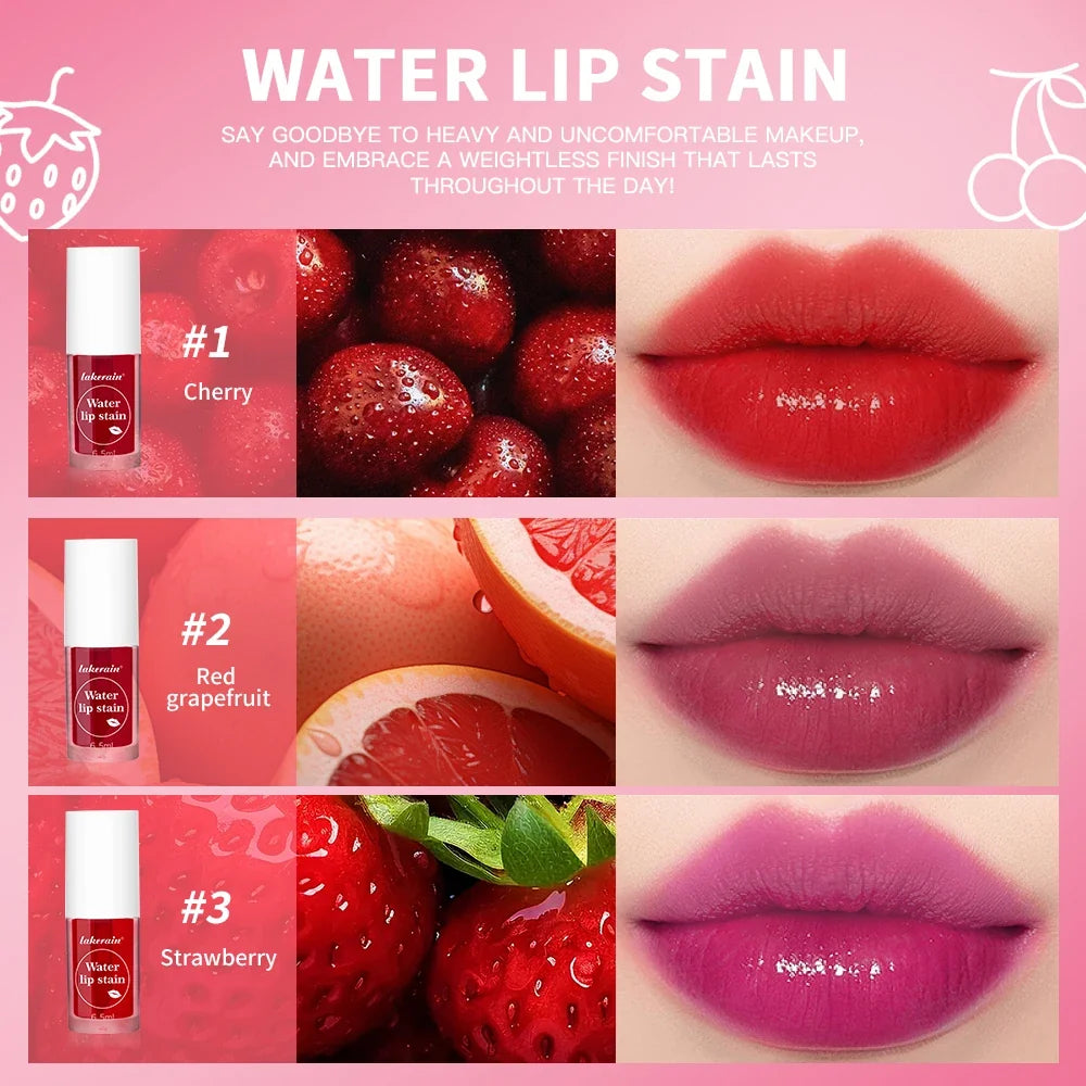 Fruity Water Lip Tint Gloss | Long-Lasting Liquid Lipstick