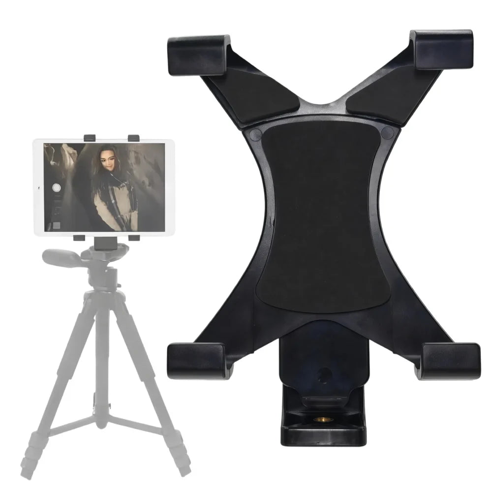 Universal Tablet Tripod Mount Clamp with 1/4" Thread | iPad & Galaxy
