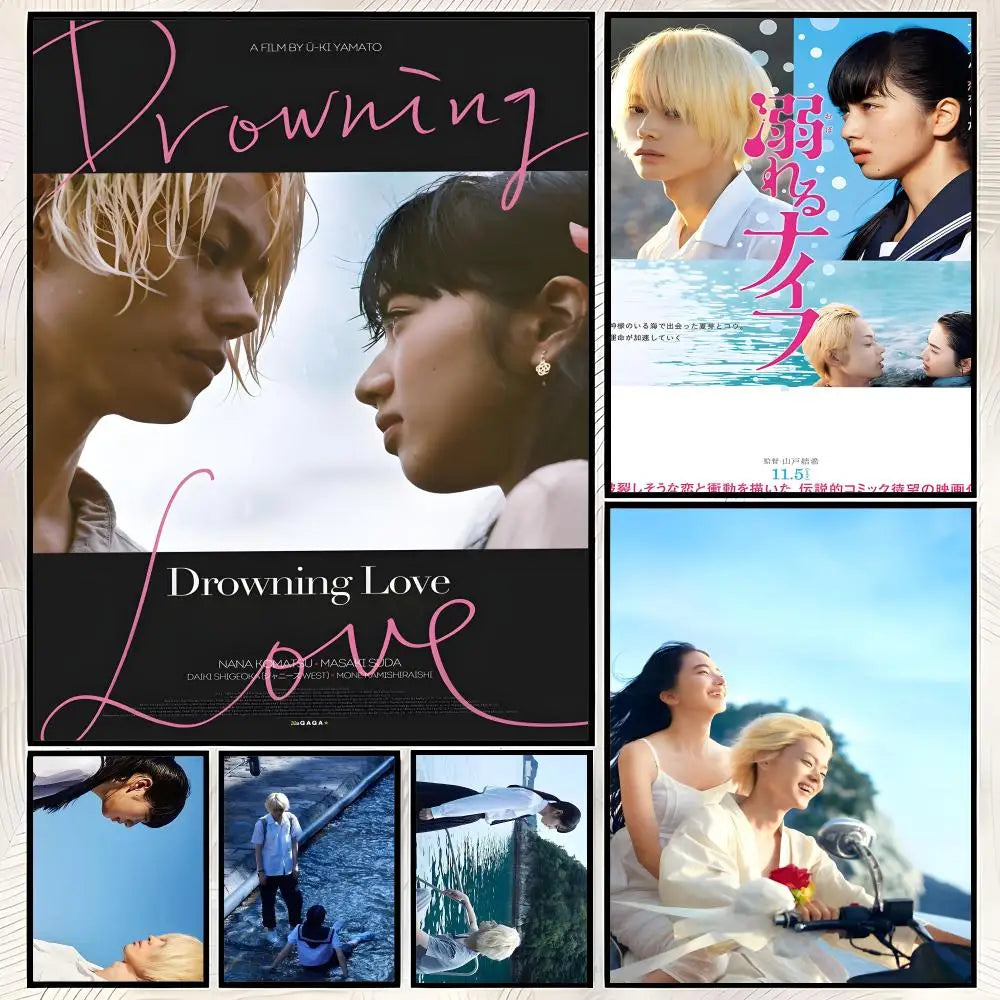 Drowning Love Movie Poster – Self-Stick HD Waterproof Wall Art