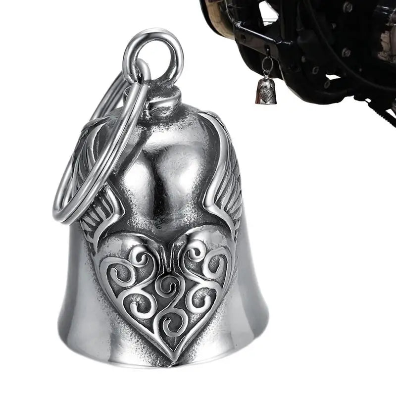 Motorcycle Bell Fashion Lucky Pendant Heart Wing Men Punk Rock