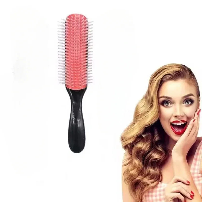 9-Row Detangling Hairbrush | Scalp Massager Styling Brush