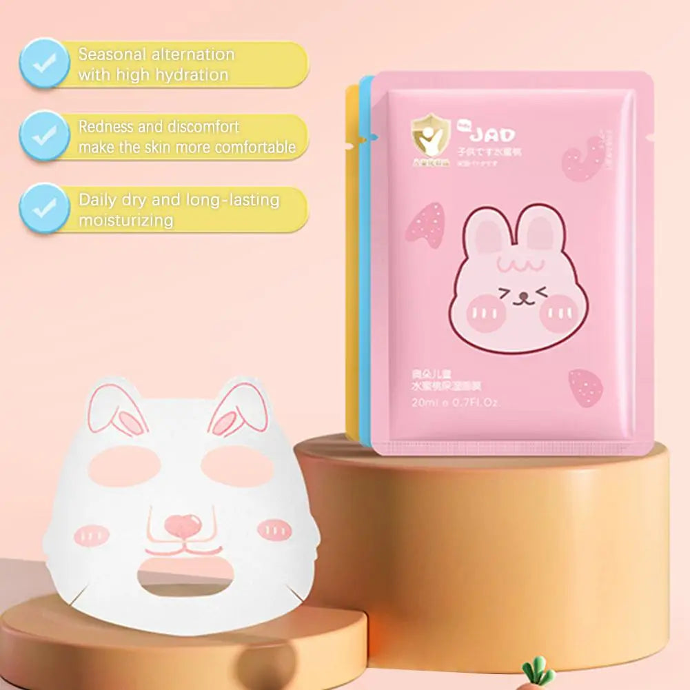 Kids Animal Sheet Masks 5-Pack – Gentle Moisturizing Facial Mask
