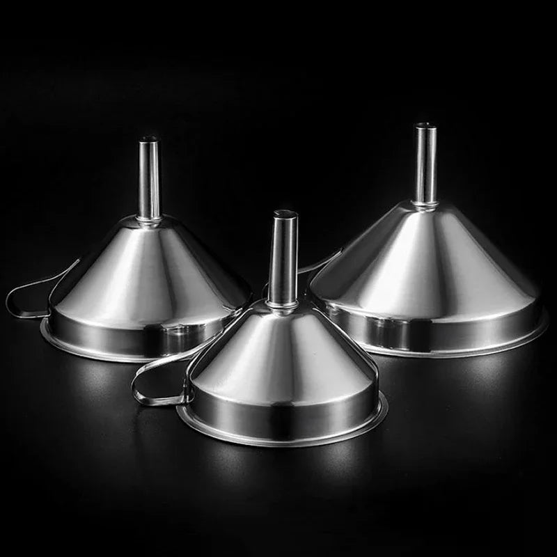 Wide Mouth Metal Funnel Kitchen Accessory Canning Oil Wine Beer