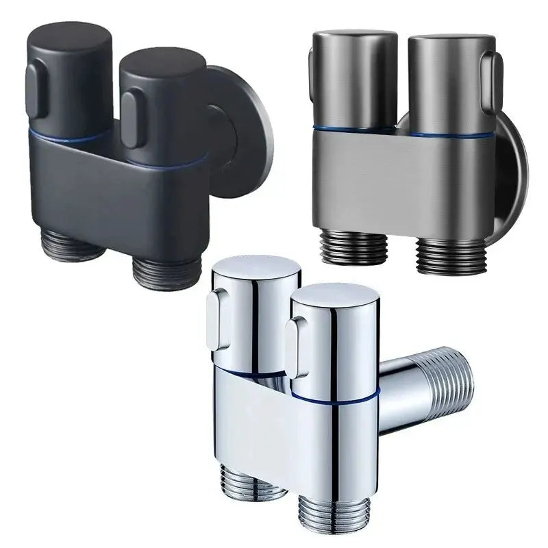 Wall Mount Toilet Bidet Sprayer Set – Zinc Alloy 1 In 2 Out