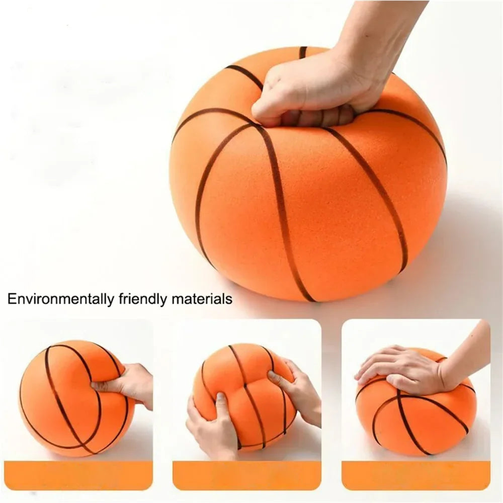 Kids Silent PU Foam Basketball – Indoor Mute Bouncing Ball