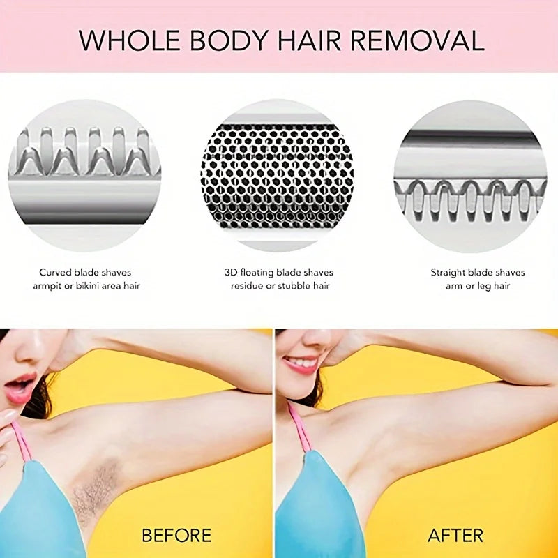 4-in-1 Electric Razor for Women – Body Hair Trimmer