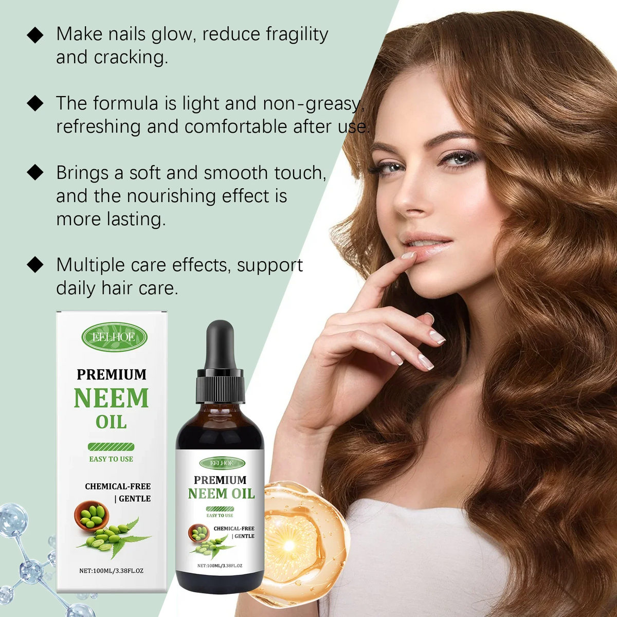 Eelhoe Neem Oil – Scalp, Skin & Nail Nourishing Essential Oil