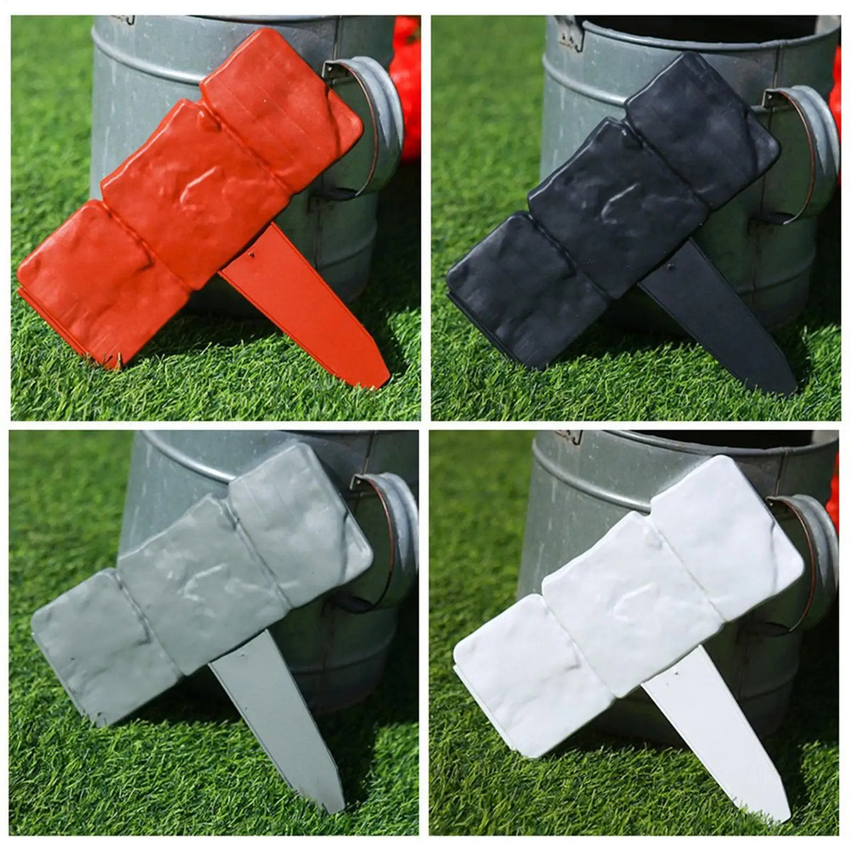 10-Piece Artificial Stone Block Garden Edging | Weatherproof