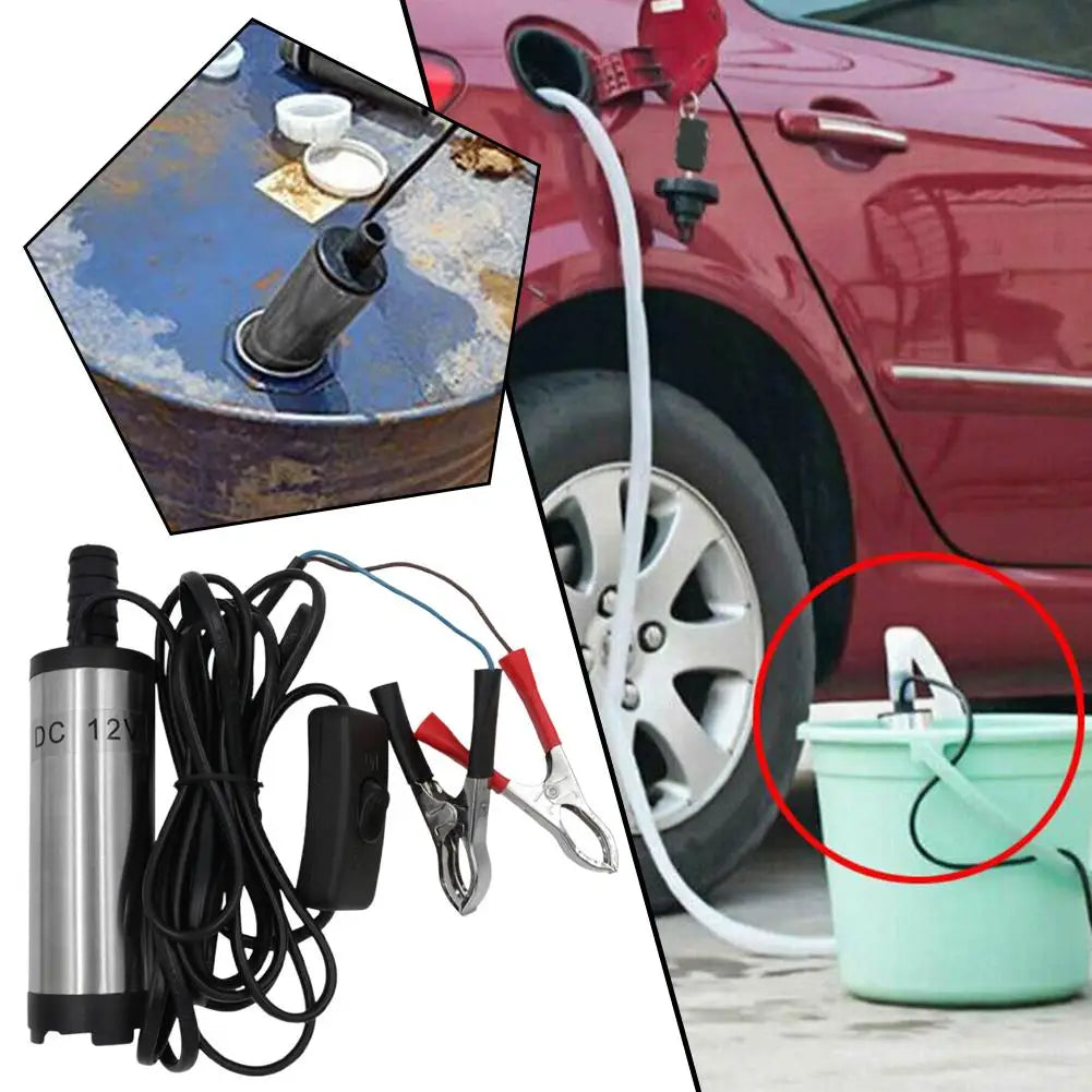 Submersible Oil Suction Pump Refueling Diesel Water 12V Car Motorbike