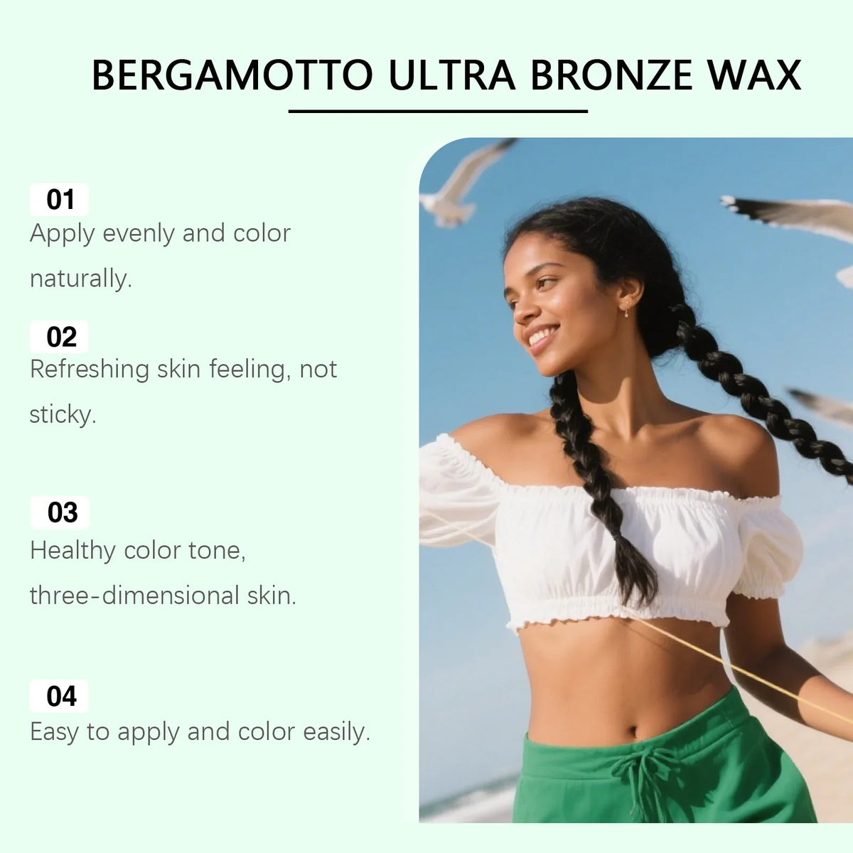 OceAura Bergamot Bronze Self-Tanner Body Cream | Moisturizing