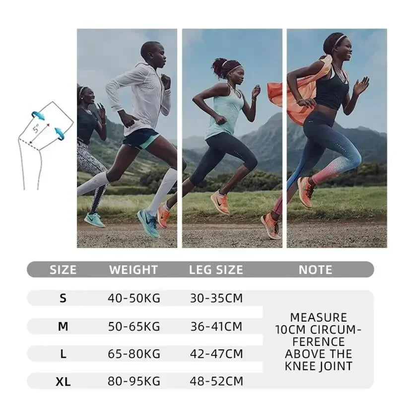 Knee Compression Sleeve Adjustable Straps – Running & Sports