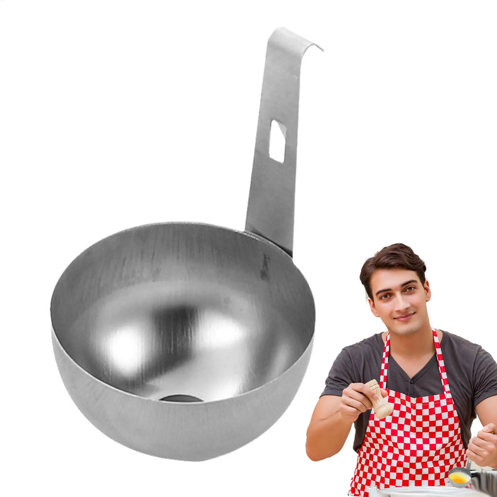 Poached Egg Spoon Hangable Stainless Steel Poacher Round Nonstick