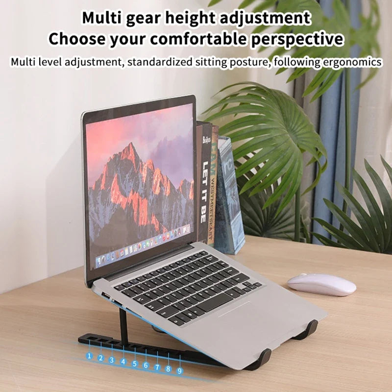 Foldable Laptop Cooling Stand with Fan – Portable Notebook Riser