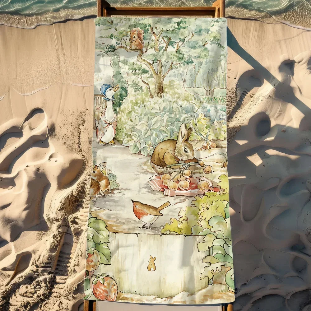 Peter Rabbit Quick-Dry Beach Towel | Cartoon Sports Towel