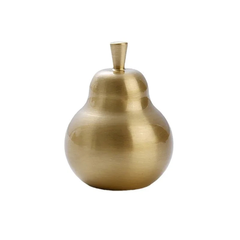 Apple-Shaped Brass Cabinet Knobs | Copper Drawer Pulls Pair