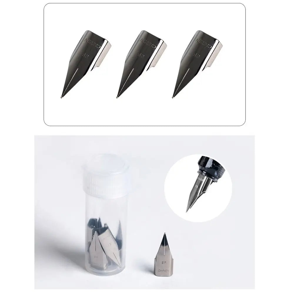 10-Pack 0.38mm Fountain Pen Nib Replacements | Fine Tip