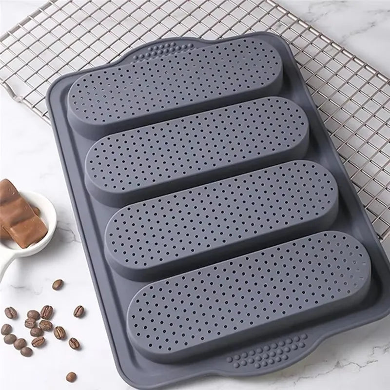 Large Silicone Baguette Baking Mold – Non-Stick Bread Tray