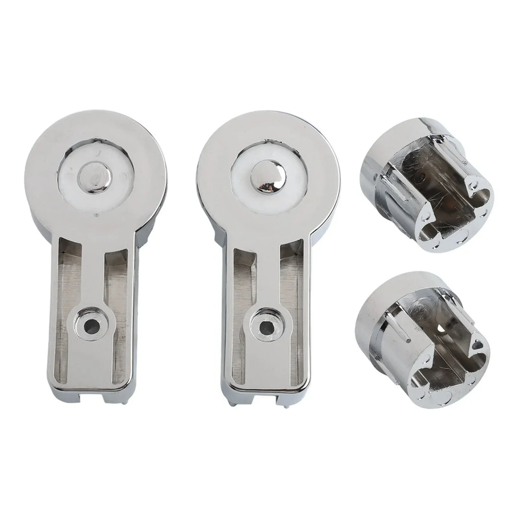 Chrome ABS Shower Screen Hinge Brackets – Left & Right Set