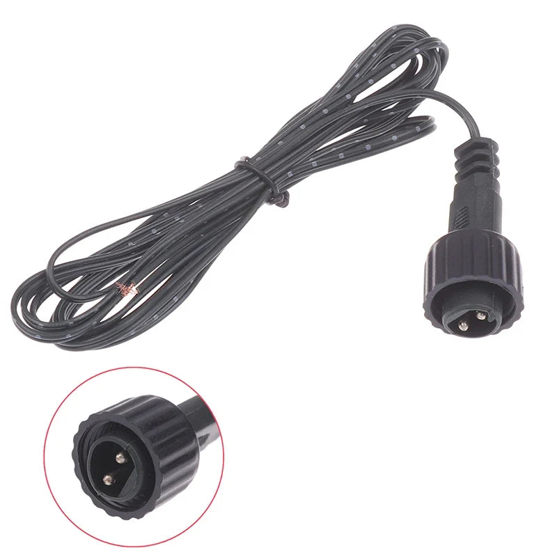 Solar Panel Extension Cable 2-Pin LED Connector 2M Waterproof