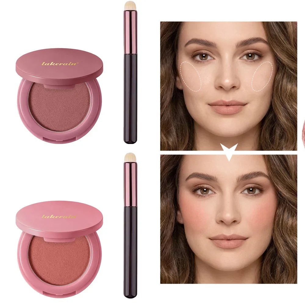 Lakerain Soft Poke Matte Blush Palette with Free Brush