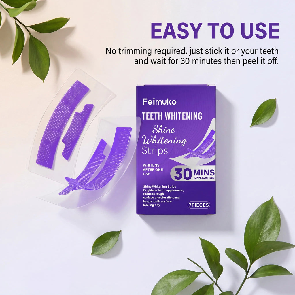 Purple Teeth Whitening Strips – 30-Min Brightening Oral Care