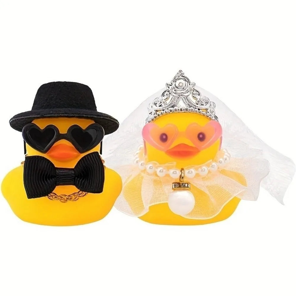 Bride & Groom Duck Ornament Set | Wedding Favors & Decor
