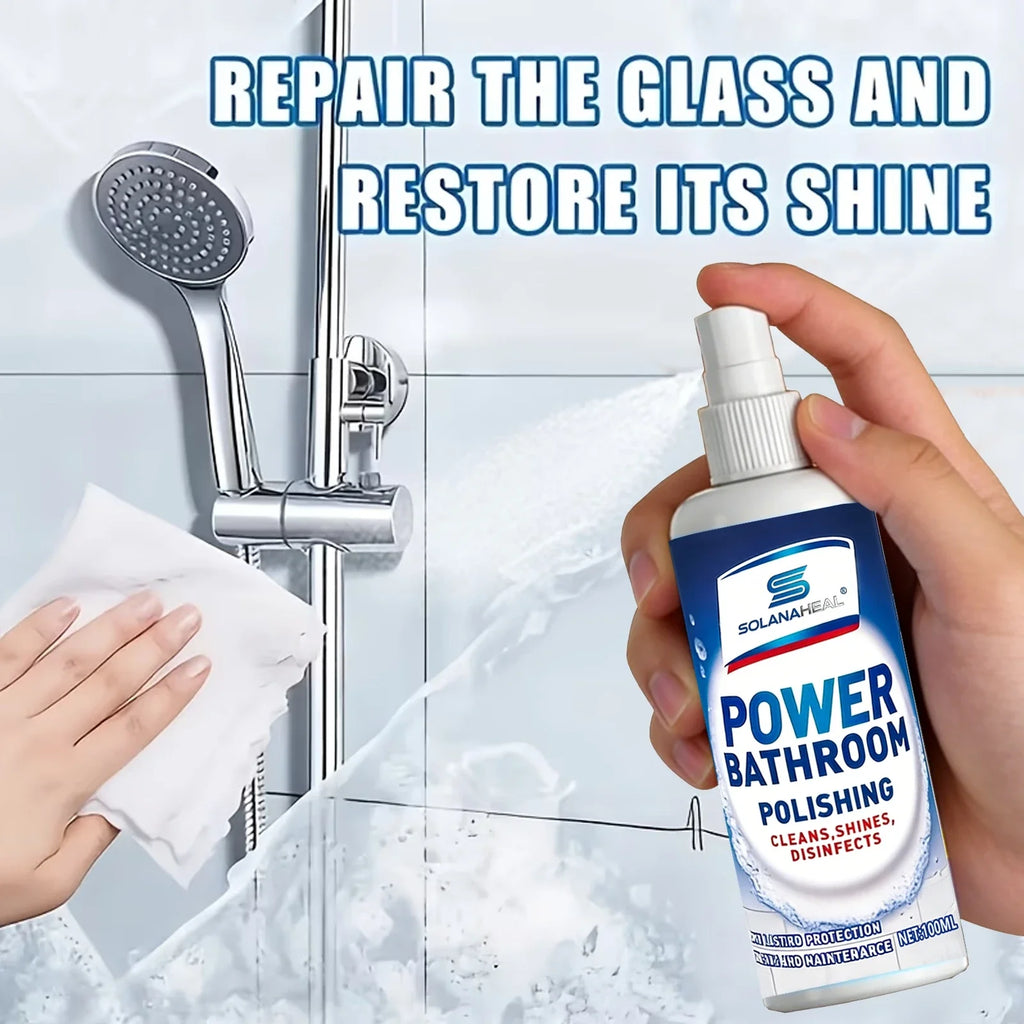 Power Bathroom Polishing Spray – Cleans, Shines & Disinfects