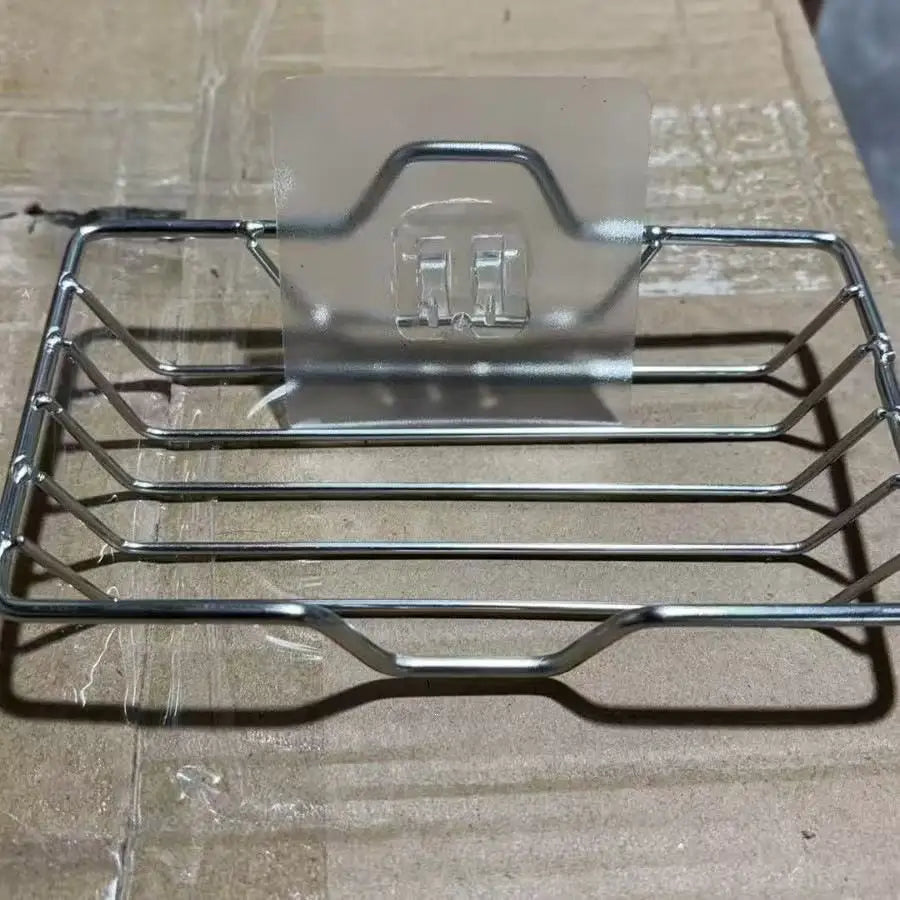 Stainless Steel Wall-Mount Soap Dish | No-Drill Adhesive