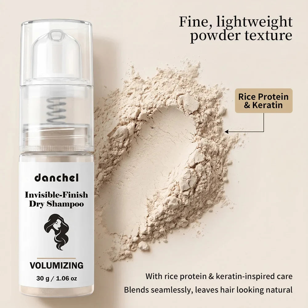 Danchel Dry Shampoo Powder – Rice Protein Oil-Absorbing & Volumizing