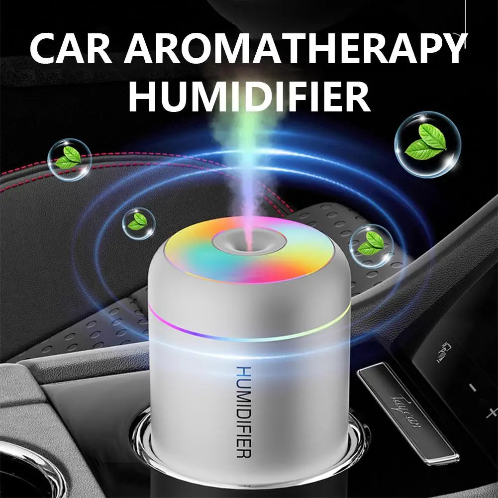 Mini USB Aroma Diffuser Humidifier | 7-Color LED | Car & Home