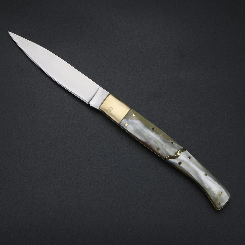 XUAN FENG Oxblood Folding Knife – D2 Steel Camping Pocket Knife