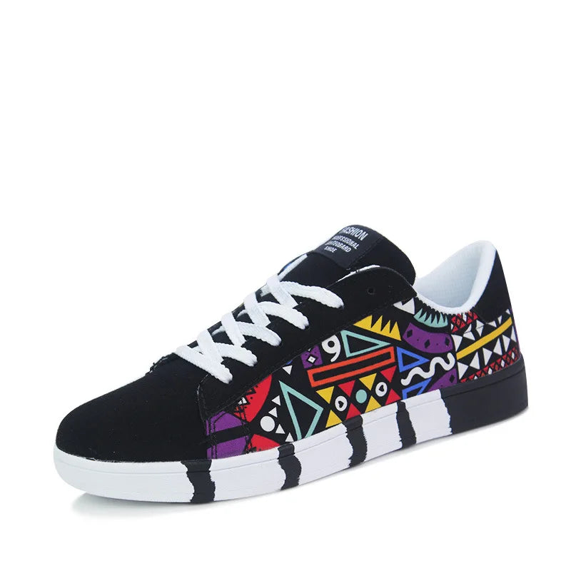 Men's Casual Sneakers – Non-Slip Breathable Lace-Up Canvas Shoes