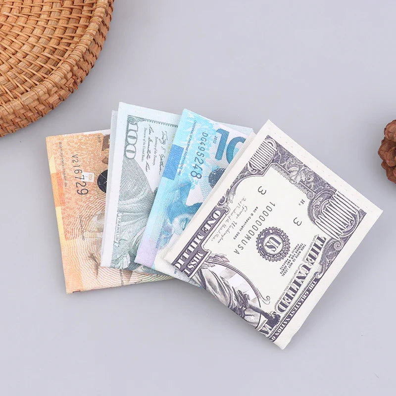 Slim Canvas Print Wallet – Unisex Bifold Card & Cash Holder