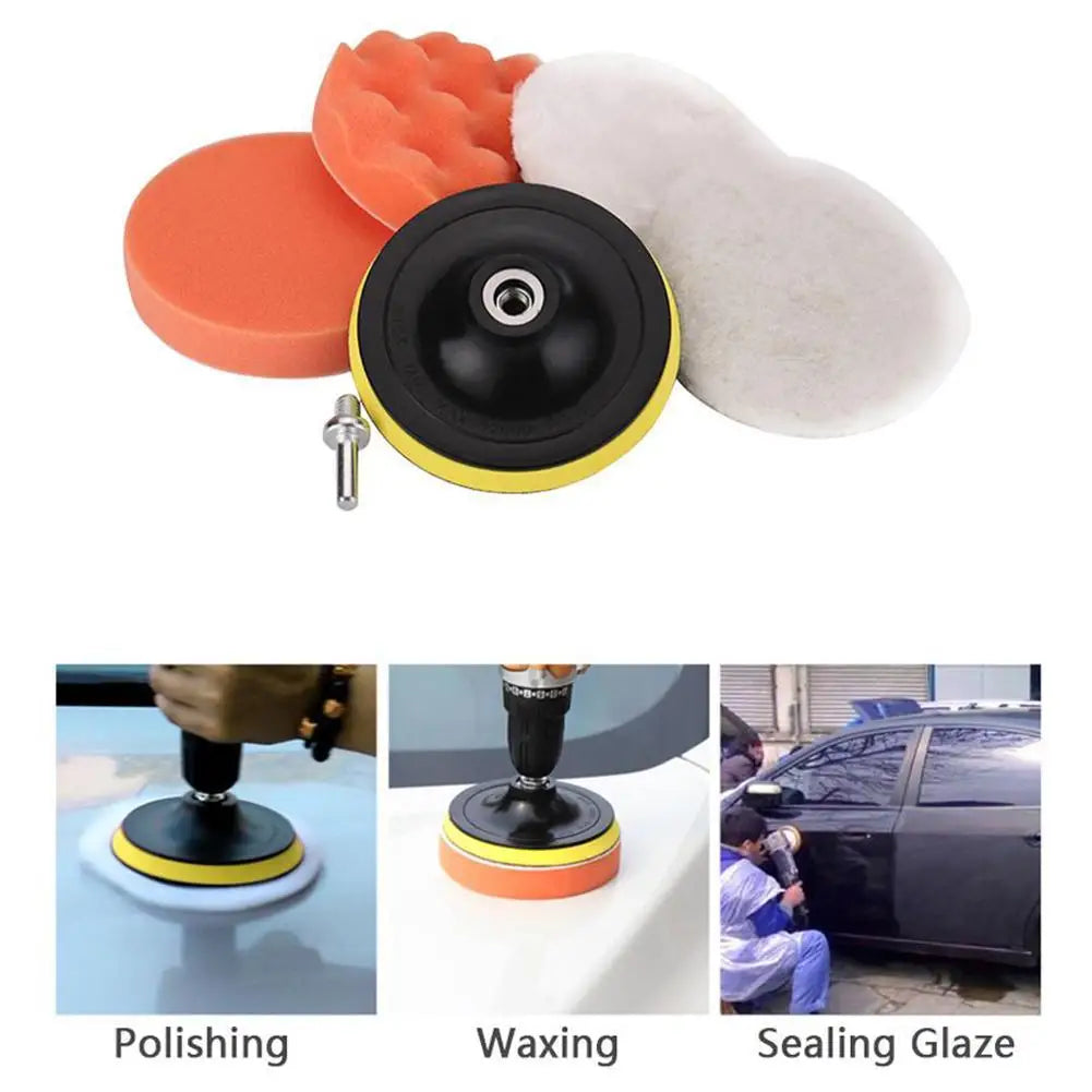 Car Drill Polishing Pad Kit 3–6 Inch | Auto Detailing Set