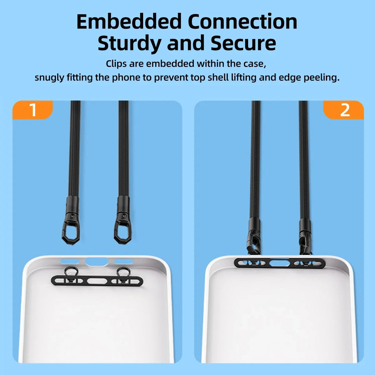 Stainless Steel Phone Lanyard Patch Clip | Metal Gasket Connector