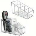 Clear 4-Compartment Remote Control Holder & Desk Organizer