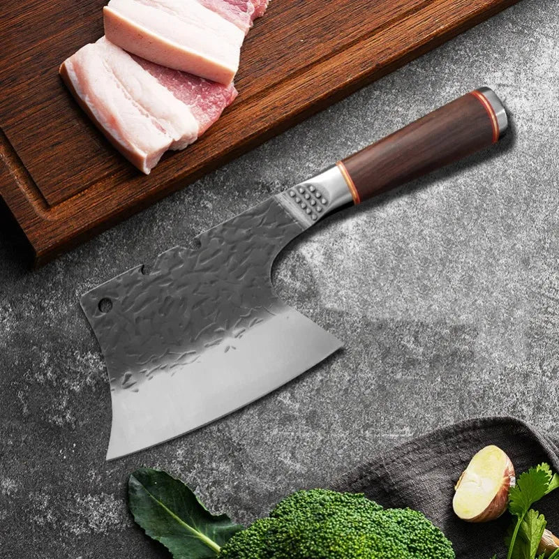 InLeung Hand Forged Meat Cleaver – Heavy Butcher Knife