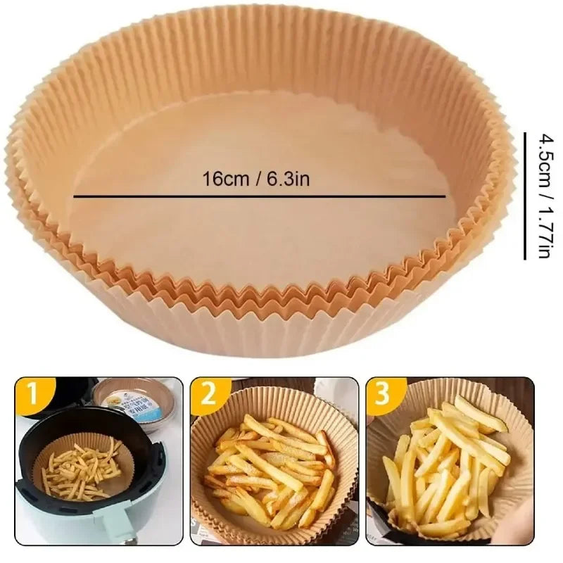 Disposable Air Fryer Liners 50/100/200pcs – Round & Square