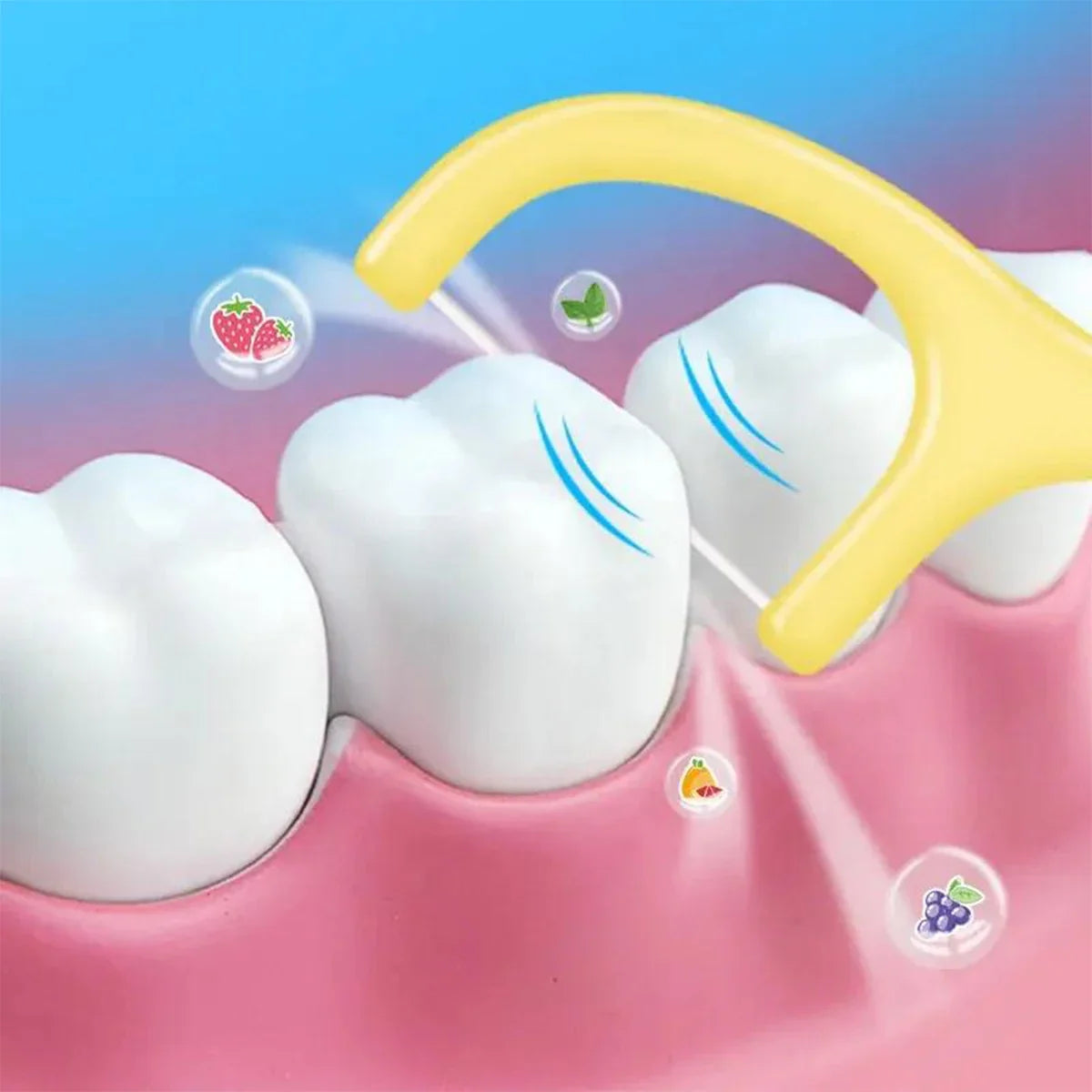 Floss Fruit Flavor Box Dazzling Colorful Ultra Fine Stick Tick Oral
